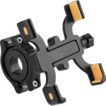 Fay Bless Bike Phone Holder – 360° Rotating Motorcycle & Bicycle Mobile Mount | Aluminum Alloy Non-Slip Handlebar Stand (Mirror Mount)