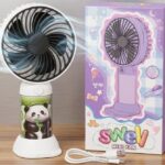 Swey Panda Mini Fan - Portable USB Rechargeable Desk Fan for Office & Home