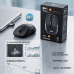Dell 2.4GHz Ergonomic Wireless Mouse - Black, 10m Range, Includes Nano USB Receiver