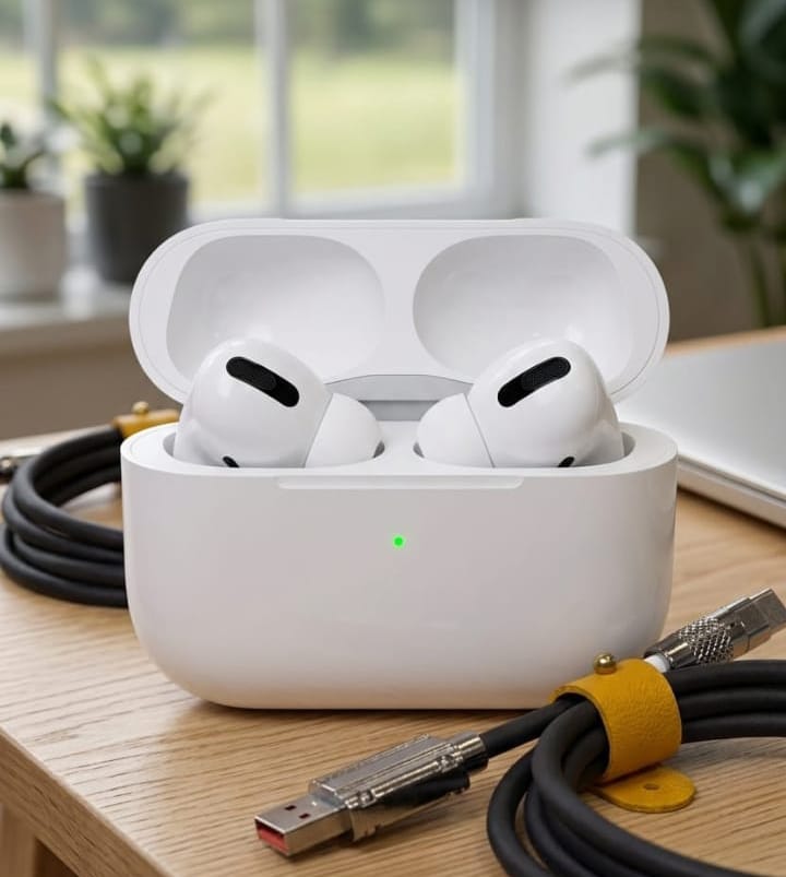 AirPods Pro Wireless Earbuds White AirPods Pro with charging case and cables