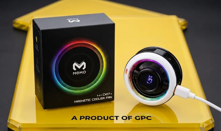 MEMO CX17 Magnetic RGB Phone Cooler Fan with Box