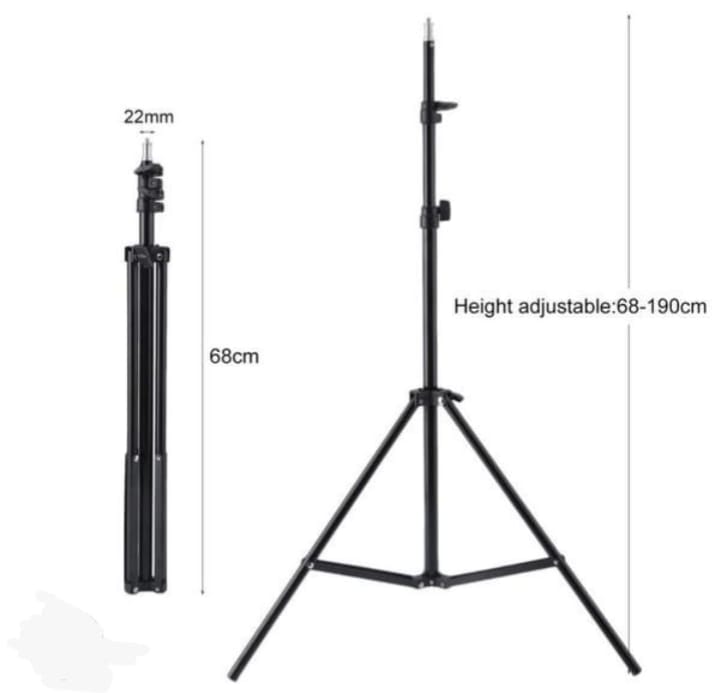 Adjustable Light Stand Tripod 68cm to 190cm Height