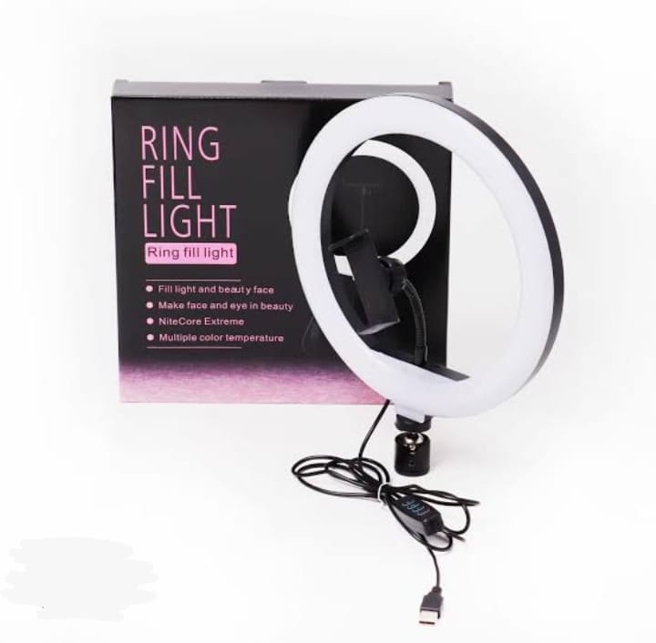 LED Ring Fill Light with Smartphone Holder and Box